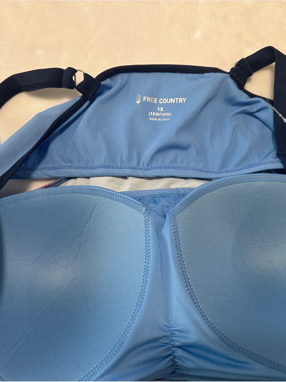 Free Country Swimwear Woman’s Size 1X Tankini Swim Top - Picture 6 of 9